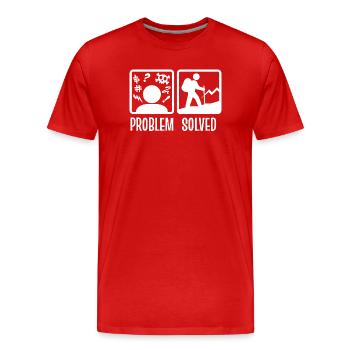 Mountain Hiking Hiking Hiking Statement Climbing - Men's Premium Organic T-Shirt - red - Front - Damien (186cm)
