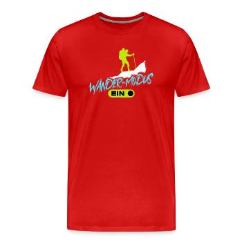 Bergwandern Wandern Wanderer Gletscher Statement - Männer Premium Bio T-Shirt - Rot - Vorne - Damien (186cm)