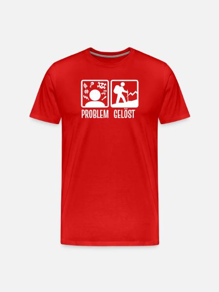 Wanderrouten Wandern Wanderer Wanderung Statement - Männer Premium Bio T-Shirt - Rot