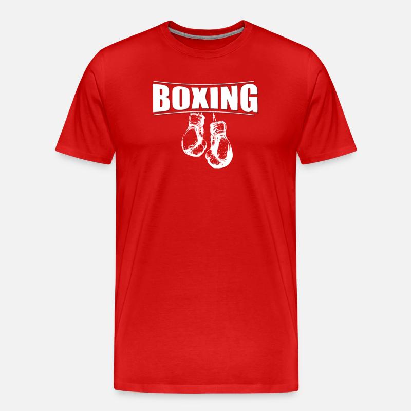 boxing mit handschuhe - Männer Premium Bio T-Shirt - Rot