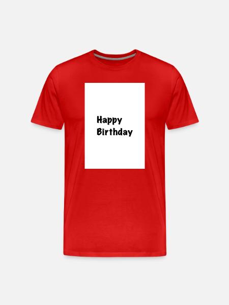 Happy birthday - Men's Premium Organic T-Shirt - red
