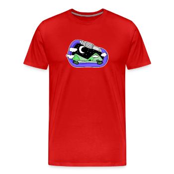 Karabiner Karabinerhaken Berg Berge Berggipfel - Männer Premium Bio T-Shirt - Rot - Vorne - Damien (186cm)