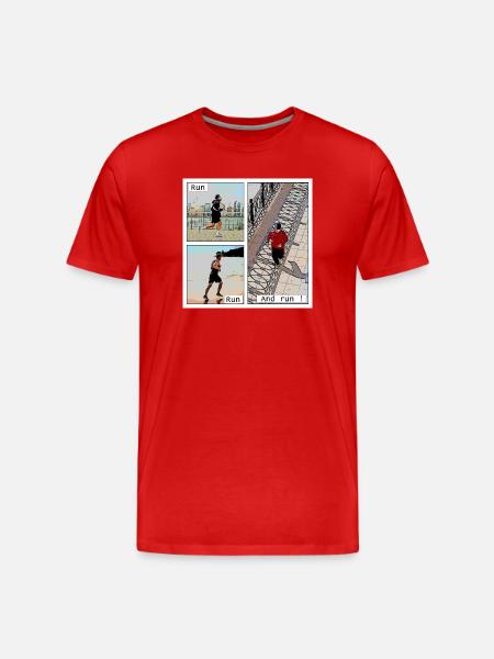 Die Freude am Laufen - Männer Premium Bio T-Shirt - Rot