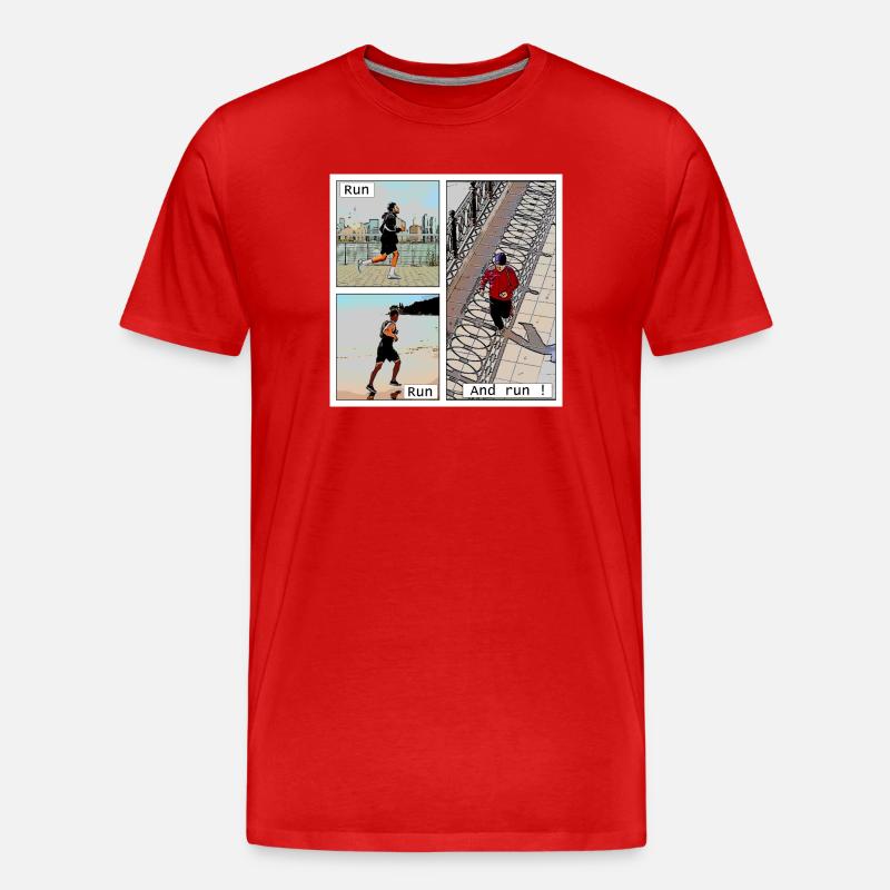 Die Freude am Laufen - Männer Premium Bio T-Shirt - Rot
