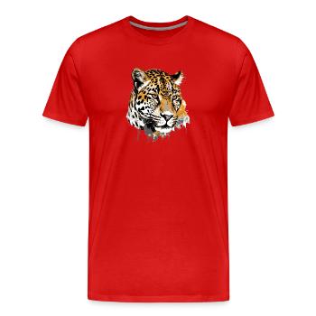 Jaguar - T-shirt bio Premium Homme - rouge - Devant - Damien (186cm)