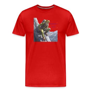toujours seul - T-shirt bio Premium Homme - rouge - Devant - Damien (186cm)