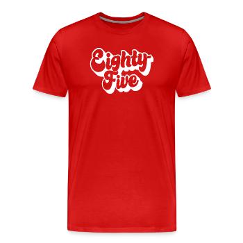 Quatre-vingt-cinq 85e anniversaire Hommes Femmes 85 ans - T-shirt bio Premium Homme - rouge - Devant - Damien (186cm)