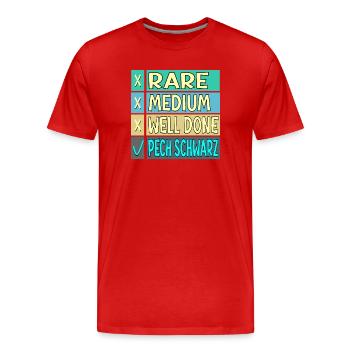 GRILL GARSTUFEN - GRILLSPRÜCHE LUSTIG - PAPA - BBQ - Männer Premium Bio T-Shirt - Rot - Vorne - Damien (186cm)
