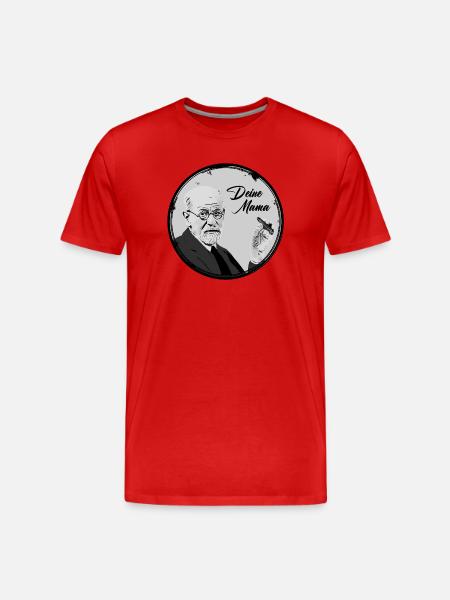 Freud Deine Mama - Männer Premium Bio T-Shirt - Rot