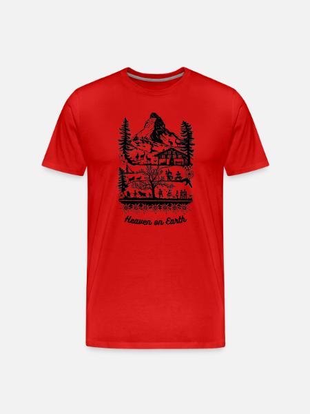 Heaven on Earth - Men's Premium Organic T-Shirt - red