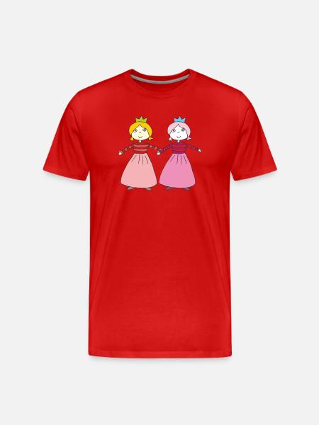 Sœurs Princesse - T-shirt bio Premium Homme - rouge