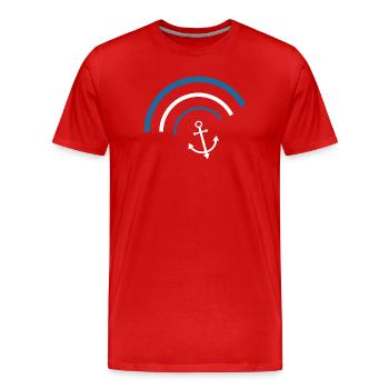 Ancre Allemagne du Nord Sailor Sailor Captain - T-shirt bio Premium Homme - rouge - Devant - Damien (186cm)