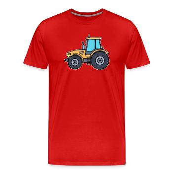 Country Life Vehicle Tracteur Machines agricoles Agriculteur - T-shirt bio Premium Homme - rouge - Devant - Damien (186cm)
