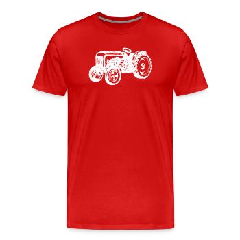 Machines agricoles Véhicule Tracteur agricole Pays Air - T-shirt bio Premium Homme - rouge - Devant - Damien (186cm)