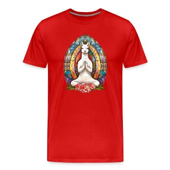 yoga, zen attitude, zen - T-shirt bio Premium Homme - rouge - Devant - Damien (186cm)