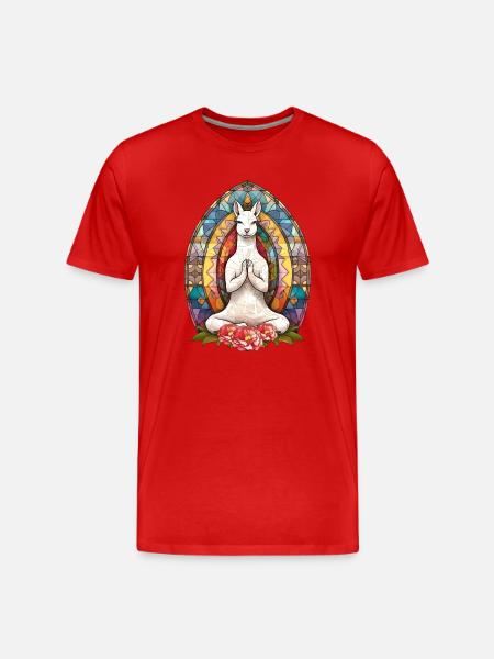 yoga, zen attitude, zen - Men's Premium Organic T-Shirt - red