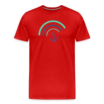 Ancre Allemagne du Nord Sailor Sailor Captain - T-shirt bio Premium Homme - rouge - Devant - Damien (186cm)