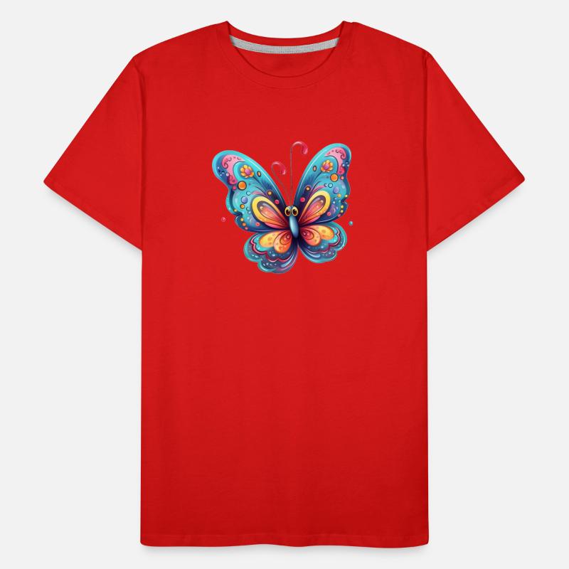 Colorful butterfly with gradient pattern Men's Premium Organic T-Shirt