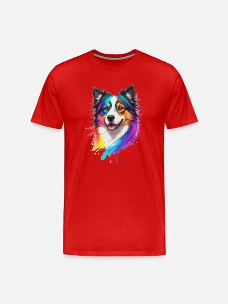 Collie - Men's Premium Organic T-Shirt - red
