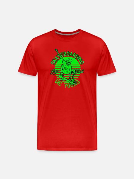 skateboarding, skateboarding, skateboarding - Men's Premium Organic T-Shirt - red