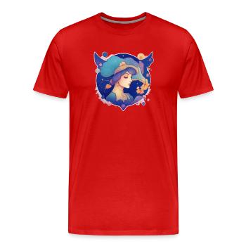 Lady - Men's Premium Organic T-Shirt - red - Front - Damien (186cm)