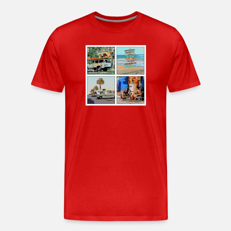CAMPING - T-shirt bio Premium Homme - rouge
