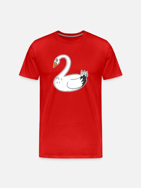 Swan - Men's Premium Organic T-Shirt - red