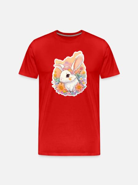 Petit lapin - T-shirt bio Premium Homme - rouge