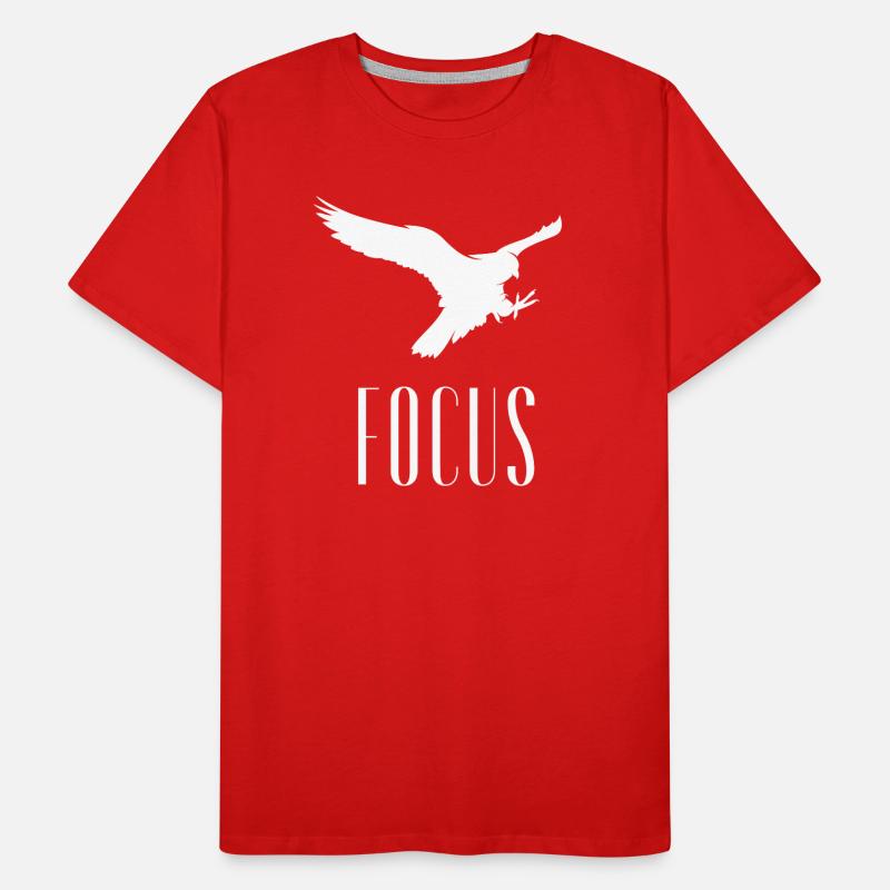 Focus Eagle Discipline Productivity Mentalité T-shirt bio Premium Homme