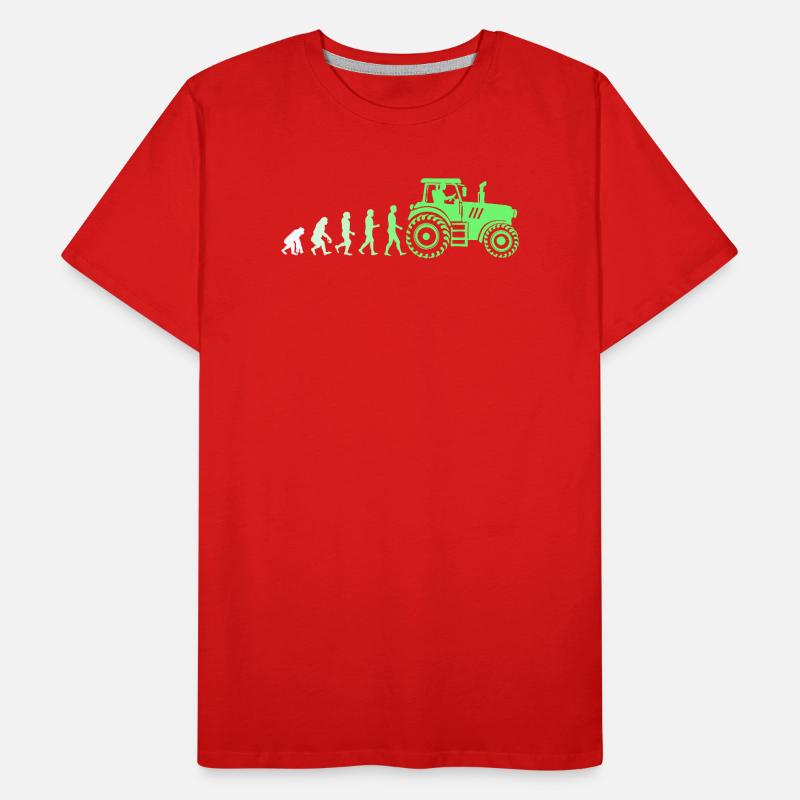 Commercial Vehicle Tractor Evolution Vehicle Bauer Field Men's Premium Organic T-Shirt