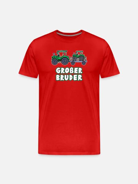 Nutzfahrzeug Bauer Statement Traktor Biobauer - Männer Premium Bio T-Shirt - Rot