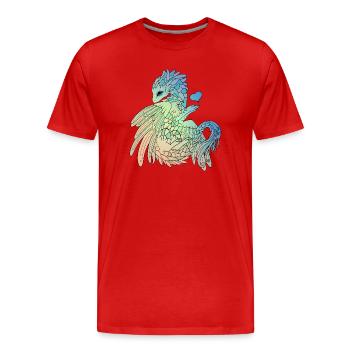 Mystischer Drache - Männer Premium Bio T-Shirt - Rot - Vorne - Damien (186cm)