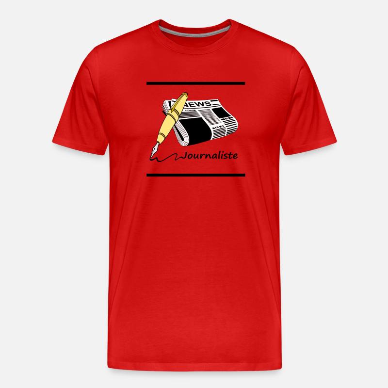Journaliste - T-shirt bio Premium Homme - rouge