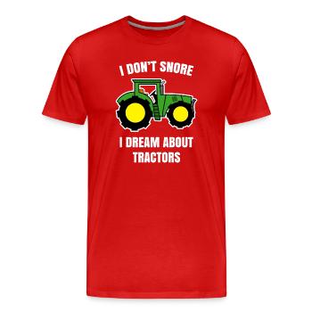 Tractor Commercial Vehicle Field Agriculture Statement - Men's Premium Organic T-Shirt - red - Front - Damien (186cm)