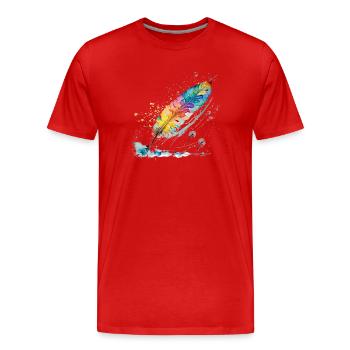Spring - Men's Premium Organic T-Shirt - red - Front - Damien (186cm)