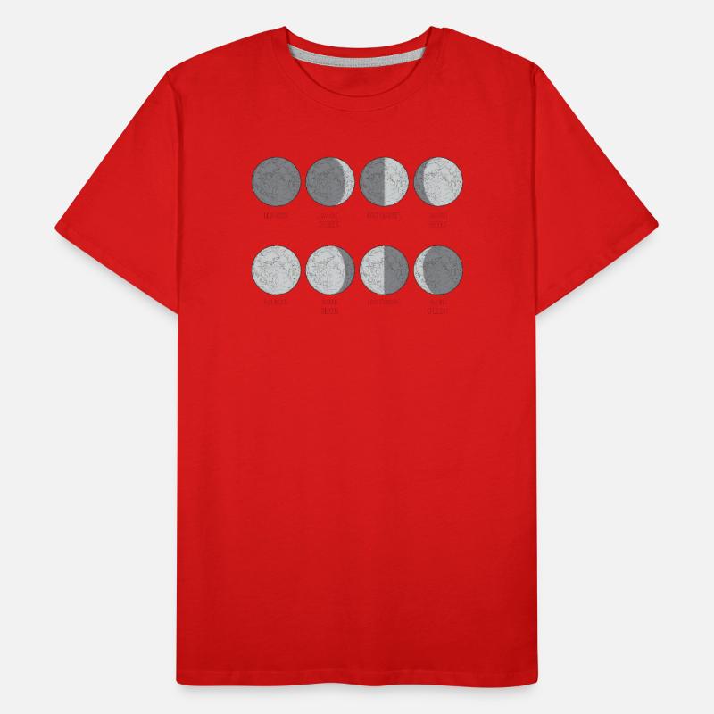 Grille monochrome des phases de lune T-shirt bio Premium Homme