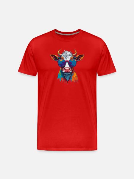 vache fraîche - T-shirt bio Premium Homme - rouge
