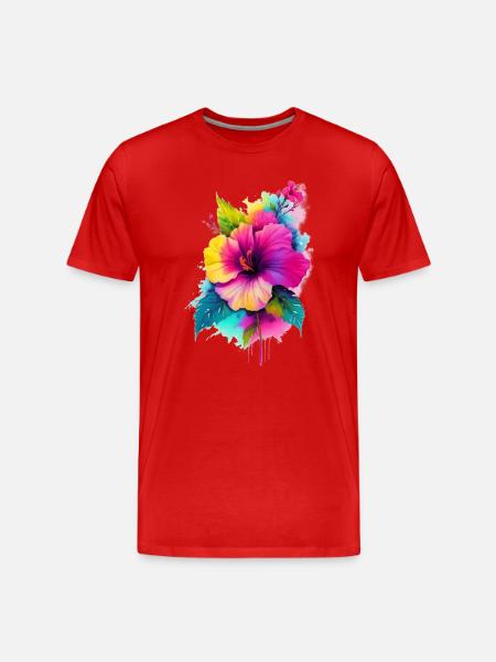 Hibiscus - T-shirt bio Premium Homme - rouge
