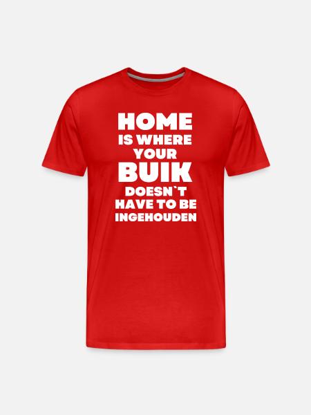 home is where your belly - Men's Premium Organic T-Shirt - red