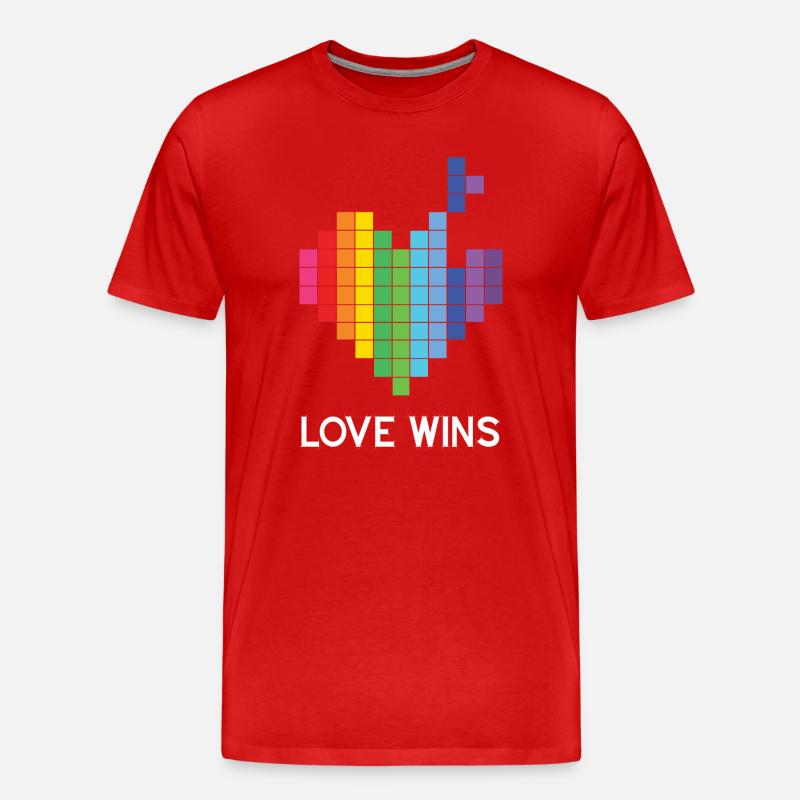 Pride Month LGBT - Liebe gewinnt - Männer Premium Bio T-Shirt - Rot