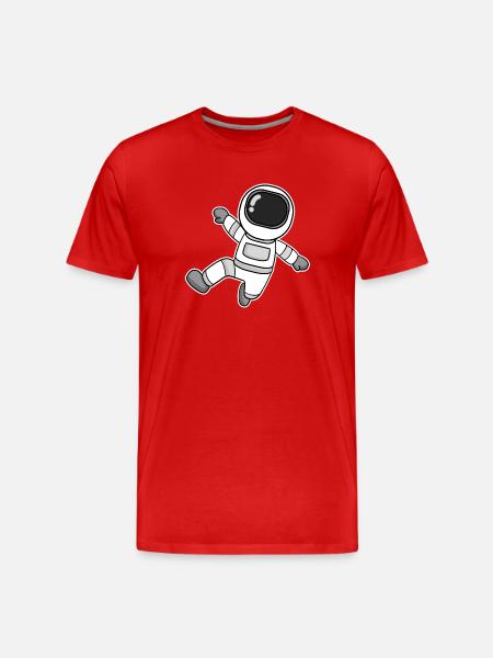 Astronaut motif space - Men's Premium Organic T-Shirt - red