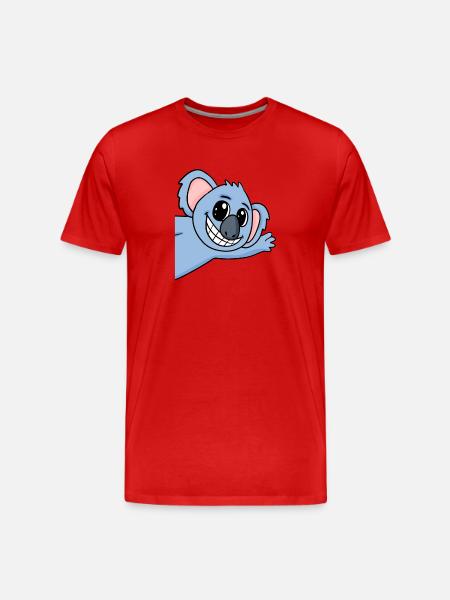 Koala Greeting Greeting Koala Bear - Men's Premium Organic T-Shirt - red
