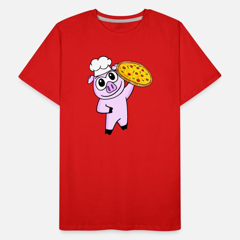 pizza maker pizza chef pork italy Men's Premium Organic T-Shirt