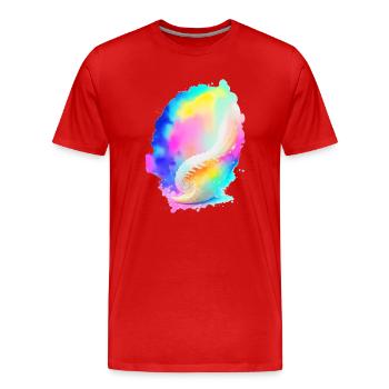 Muschel - Männer Premium Bio T-Shirt - Rot - Vorne - Damien (186cm)
