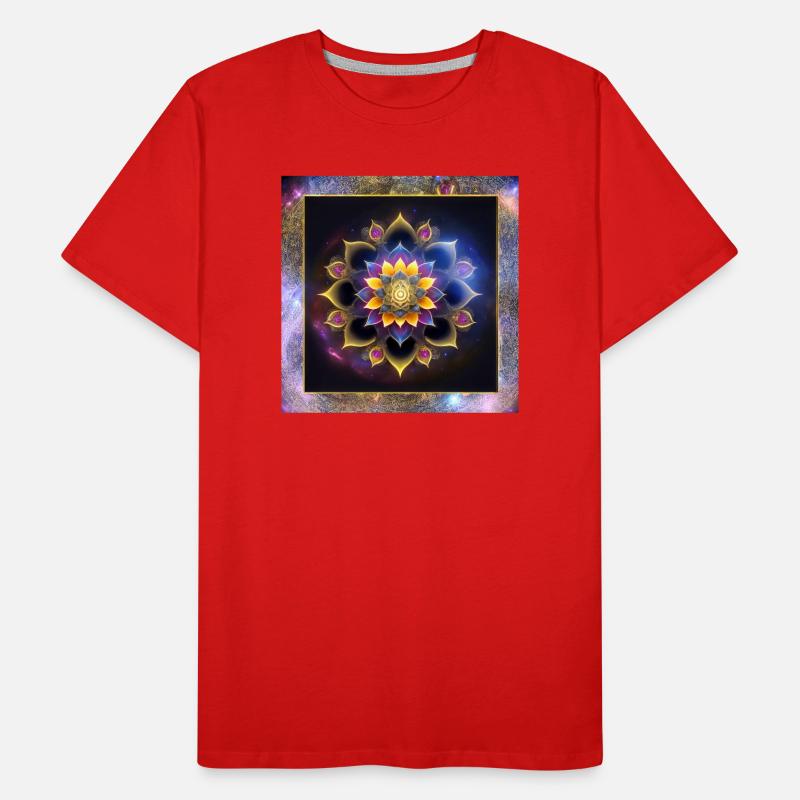 Fleur de lotus de mandala T-shirt bio Premium Homme