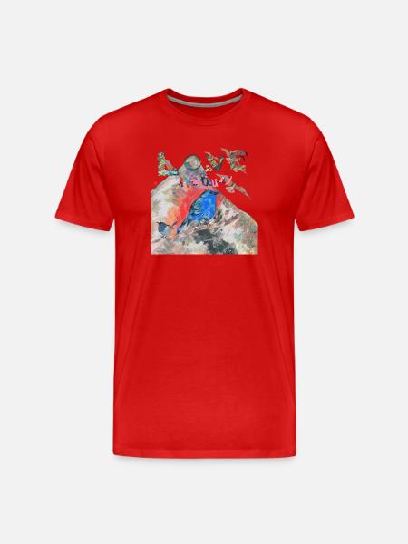 LOVE NATURE - Men's Premium Organic T-Shirt - red