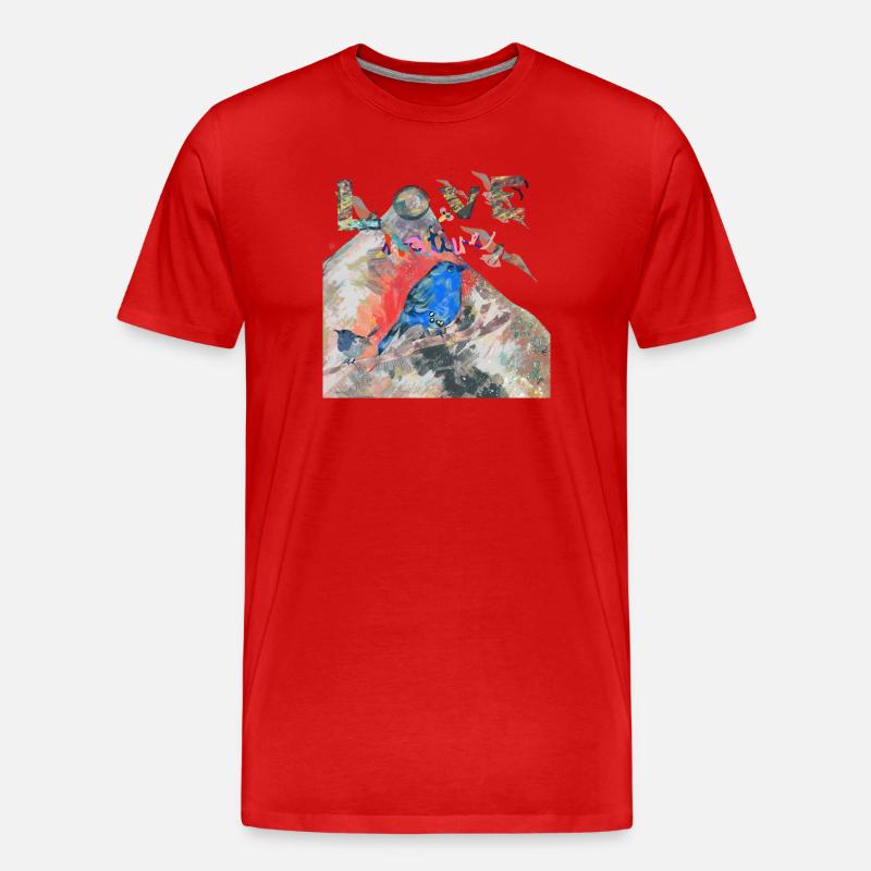 AIMEZ LA NATURE - T-shirt bio Premium Homme - rouge