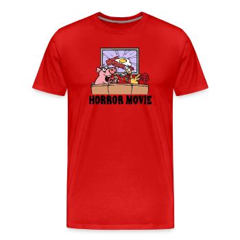Movies, Movies, Theater, Streaming, Statement, Cinema - Men's Premium Organic T-Shirt - red - Front - Damien (186cm)