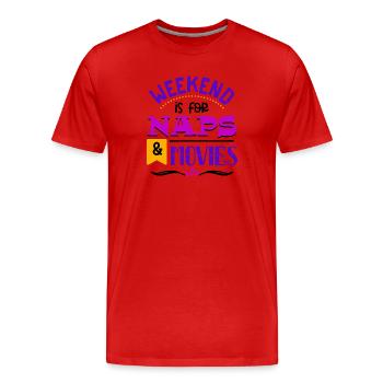 Filmabend Movie Night Movies Statement Cineaste - Men's Premium Organic T-Shirt - red - Front - Damien (186cm)