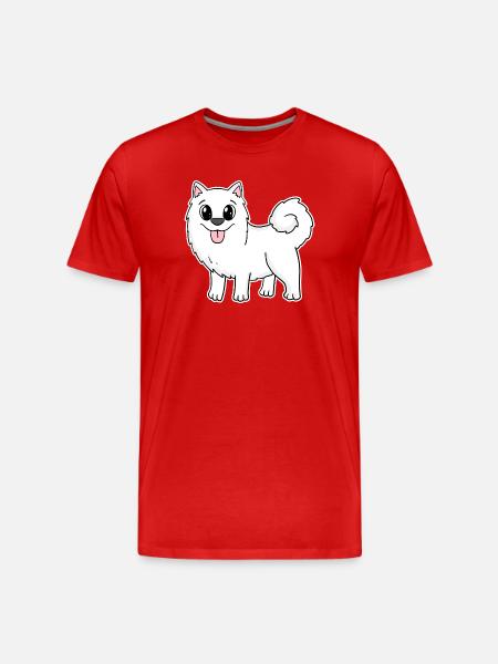 Samojede Hunderasse Hund Hunde - Männer Premium Bio T-Shirt - Rot
